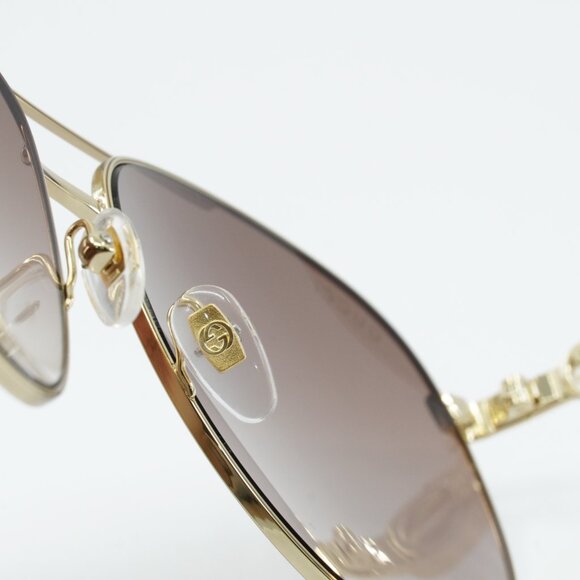 Gucci GG1088S 002 Sunglasses Gold Aviator Frame main image 11
